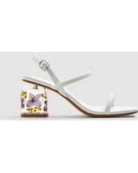 mango white heeled sandals