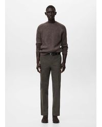 Mango - Slim-Fit Flannel Trousers - Lyst