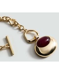 Mango - Gliederkette Mit Kreisförmigem Anhänger - Lyst