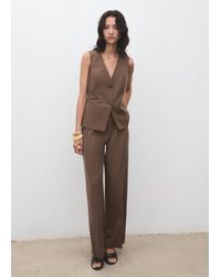 Mango - Tuta Lunga Stile Abito Marrone - Lyst