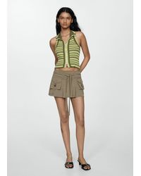 Mango - Mini-skirt With Cargo Pockets - Lyst