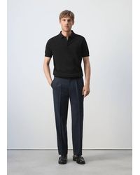 Mango - 100% Cotton Fine Knit Polo - Lyst