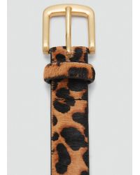 Mango - Cintura Pelle Leopardo Marrone - Lyst