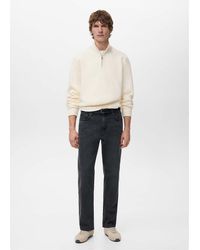 Mango - Zip-Neck Sweatshirt With A Soft-Touch Interior - Lyst