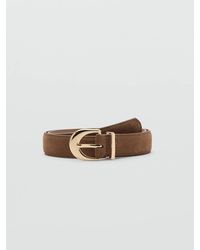 Mango - Oval Buckle Belt - Lyst