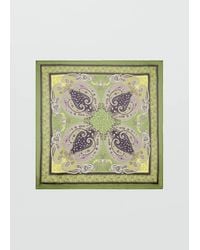 Mango - Paisley Print Scarf - Lyst