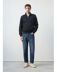 Mango - Zip Neck Sweatshirt 100% Cotton Lightweight - Lyst