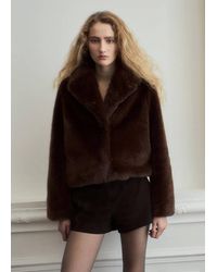 Mango - Suede Shorts With Zip - Lyst