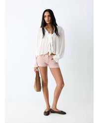 MANGO TEEN - Low-Waist Mini Shorts - Lyst