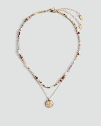 Mango - Set 2 Collane Combinate Oro - Lyst