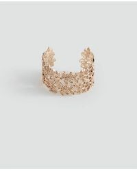 MANGO TEEN - Rigid Leaf Bracelet - Lyst
