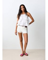 MANGO TEEN - Halter Neck Ruffled Top - Lyst