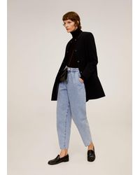 Mango Straight-cut Coat - Black