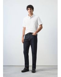 Mango - Regular-Fit Cotton Piqué Polo Shirt - Lyst