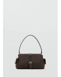 Mango - Shoulder Bag With Pockets And Buckle - Lyst