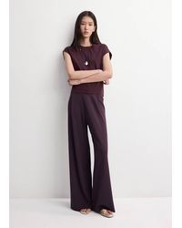 Mango - Knit Trousers With Mid-Rise - Lyst