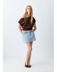 MANGO TEEN - Studded Denim Skirt - Lyst