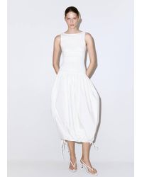 Mango - Knitted Dress With Open Back - Lyst
