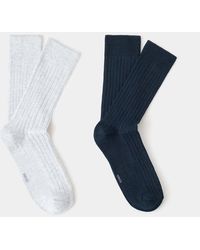Mango - Pack Of 2 Ribbed Cotton Socks - Lyst