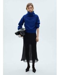 Mango - Turtleneck Knitted Sweater Vibrant - Lyst