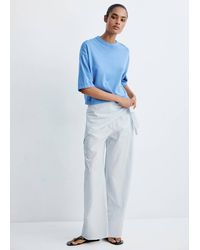 Mango - Short-Sleeved Knitted Sweater - Lyst