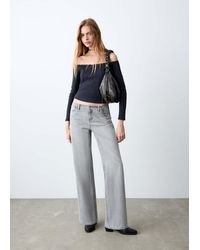 MANGO TEEN - Lace Boat-Neck T-Shirt - Lyst