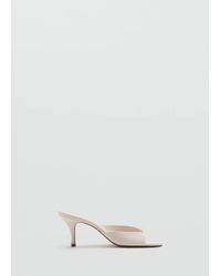 Mango - Heeled Sandals With Metallic Detail - Lyst
