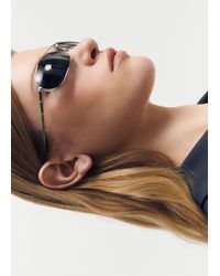 Mango - Metallic Frame Sunglasses - Lyst