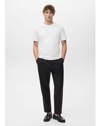 Mango - 100% Cotton Slim-Fit T-Shirt - Lyst
