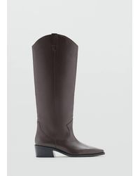 MANGO TEEN - Nappa Leather Cowboy Boot - Lyst