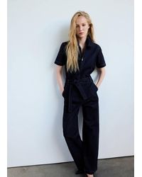 Mango - Denim Jumpsuit Belt - Lyst