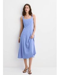 Mango - A-Line Crinkle Effect Dress - Lyst
