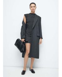 Mango - Pinstripe Dress With Cut-Out - Lyst
