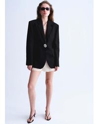 Mango - Ruched Semi-Transparent Shorts - Lyst