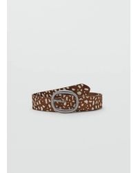 MANGO TEEN - Animal Print Leather Belt - Lyst