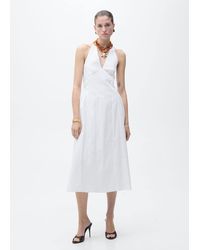 Mango - Halter Neck Cotton Midi-Dress - Lyst