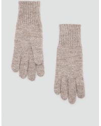 Mango - Plain Knit Gloves - Lyst