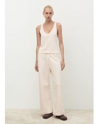 Mango - Cotton V-Neck Tank Top - Lyst