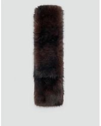MANGO TEEN - Two-Tone Faux Fur Scarf - Lyst
