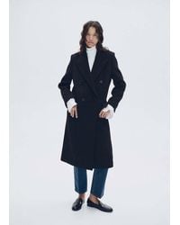 Mango - Double-Breasted Wool-Blend Coat - Lyst