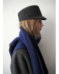 Mango - 100% Wool Hat With Brim - Lyst