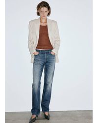 Mango - Mid-Rise Straight Jeans - Lyst
