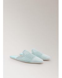 Mango - Crochet Mule Slippers - Lyst