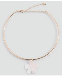 MANGO TEEN - Rigid Flower Necklace - Lyst