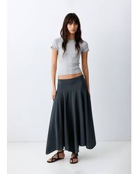 MANGO TEEN - Draped Midi Skirt - Lyst