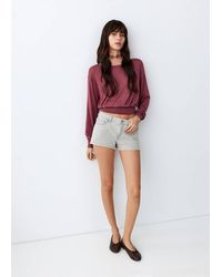 MANGO TEEN - Straight Shorts With Frayed Hem - Lyst