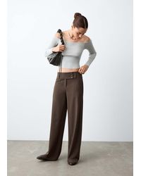MANGO TEEN - Straight-Fit Suit Trousers - Lyst