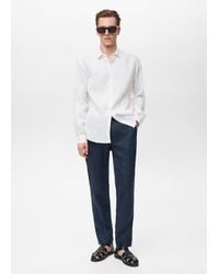 Mango - Camicia 100% Lino Bianco - Lyst