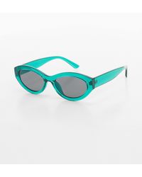 Mango - Retro Style Sunglasses Petrol - Lyst