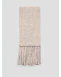 Mango - Fringes Knit Scarf - Lyst